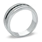 Black Diamond Channel Setting Wedding Band