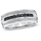Black Diamond Channel Setting Wedding Band