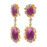 Load image into Gallery viewer, First Impression Custom Collection ~ Pink Sapphire &amp; Multi-Stone Earring
