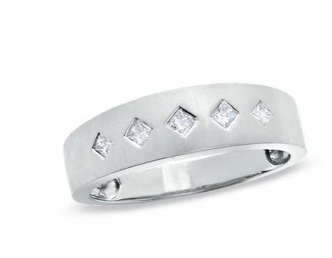 Princess Cut Diamond Band