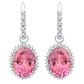 2 in 1 Pink Topaz & Diamond Earring