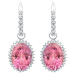 Load image into Gallery viewer, 2 in 1 Pink Topaz &amp; Diamond Earring
