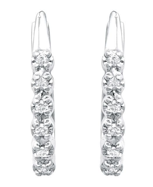 2 in 1 pink topaz & diamond earring