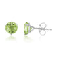White Gold Peridot Stud Earrings