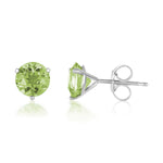 Load image into Gallery viewer, White Gold Peridot Stud Earrings
