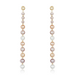 Nehita Yellow Gold Graduating Pastel Pearl Earrings