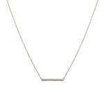 Load image into Gallery viewer, White Gold Diamond Bar Necklace
