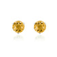 White Gold Citrine Stud Earrings