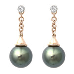 Load image into Gallery viewer, Tahitian Pearl &amp; Diamond Earring
