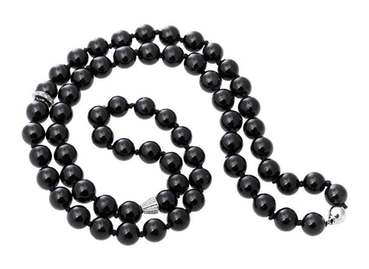 Black Onyx & Diamond Necklace