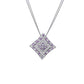 Double Chain Diamond & Amethyst Pendant