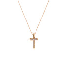 Load image into Gallery viewer, Rose Gold 18k T Initial Diamond Necklace

