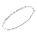 Load image into Gallery viewer, White Gold Diamond Eternity Bangle
