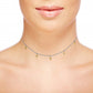 Five Mini Cross Charm Necklace ~ Rose Gold