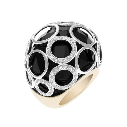 Nehita Onyx and Diamond Masterpiece Ring